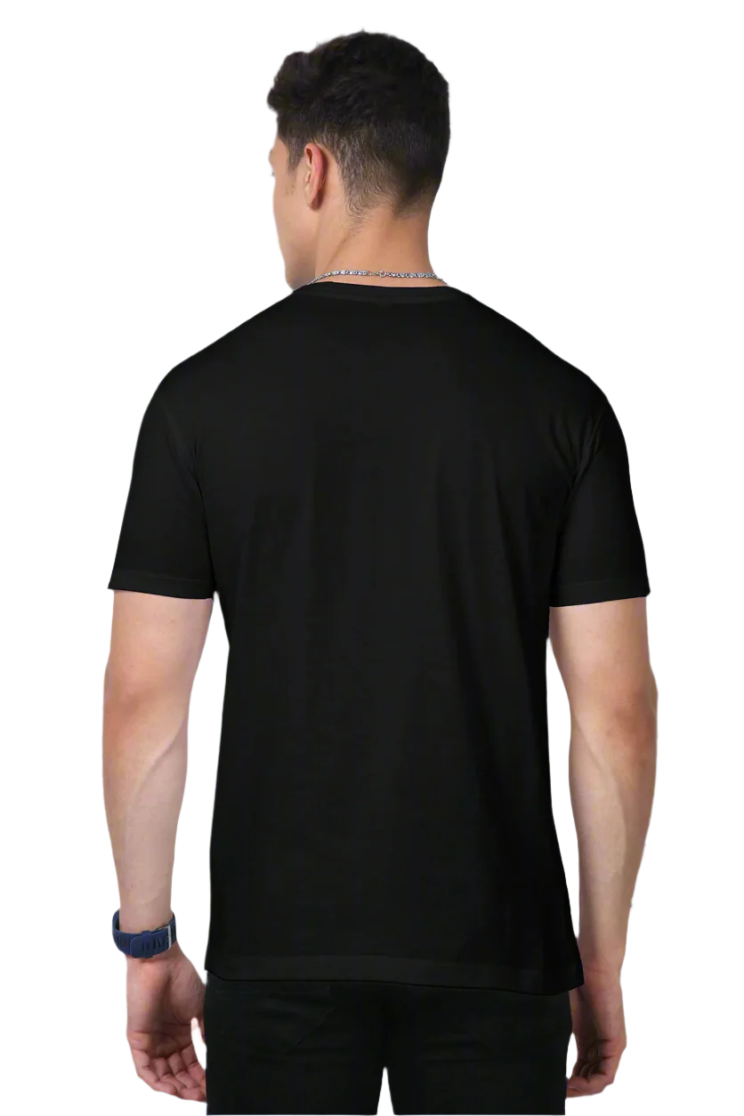 Black TMG T-Shirt with Bold Puff Print – Supima Cotton