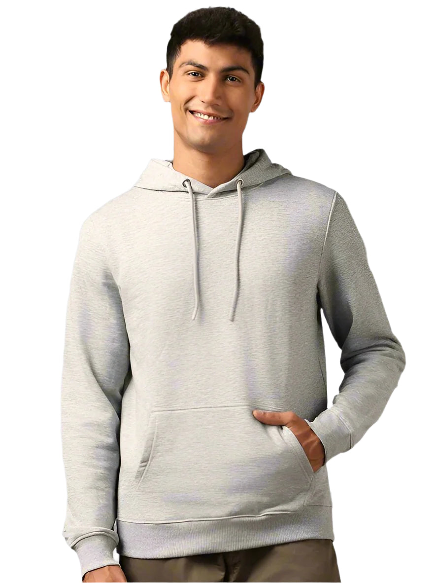 TMG SOLID GREY MELANGE HOODIE
