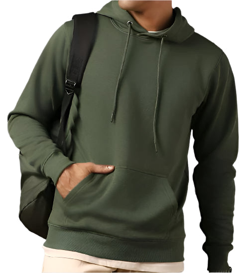 TMG SOLID OLIVE GREEN-HOODIE