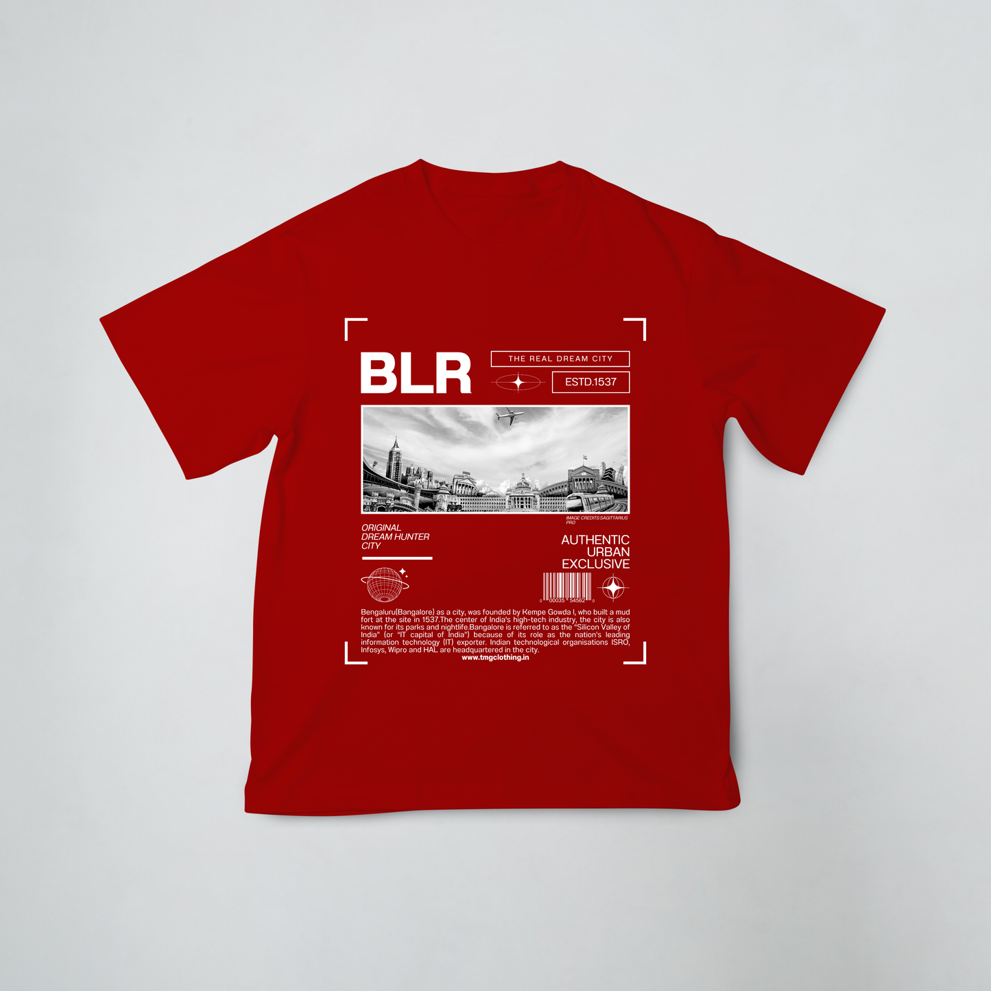 BLR The Real Dream City Red Oversized T-Shirt