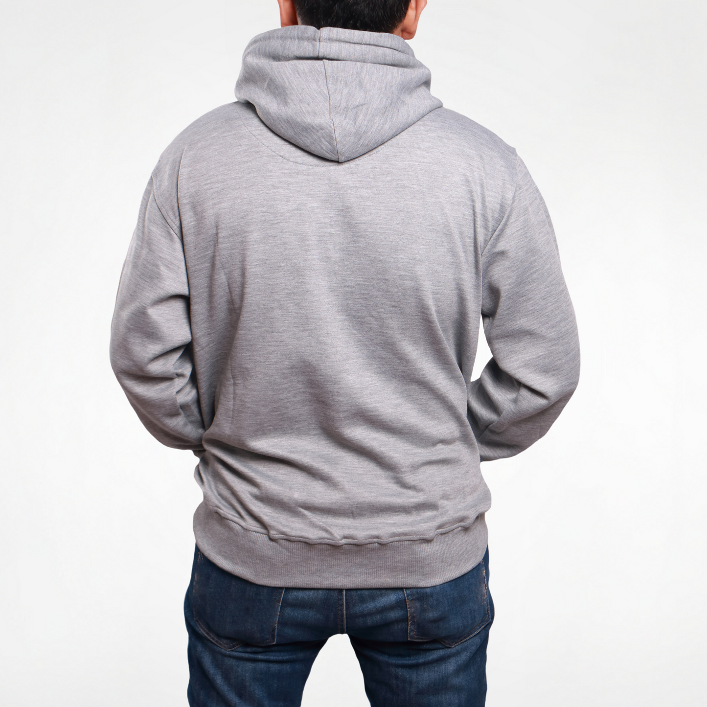 TMG Grey Melange Solid Hoodie – 100% Cotton, Regular Fit for Men