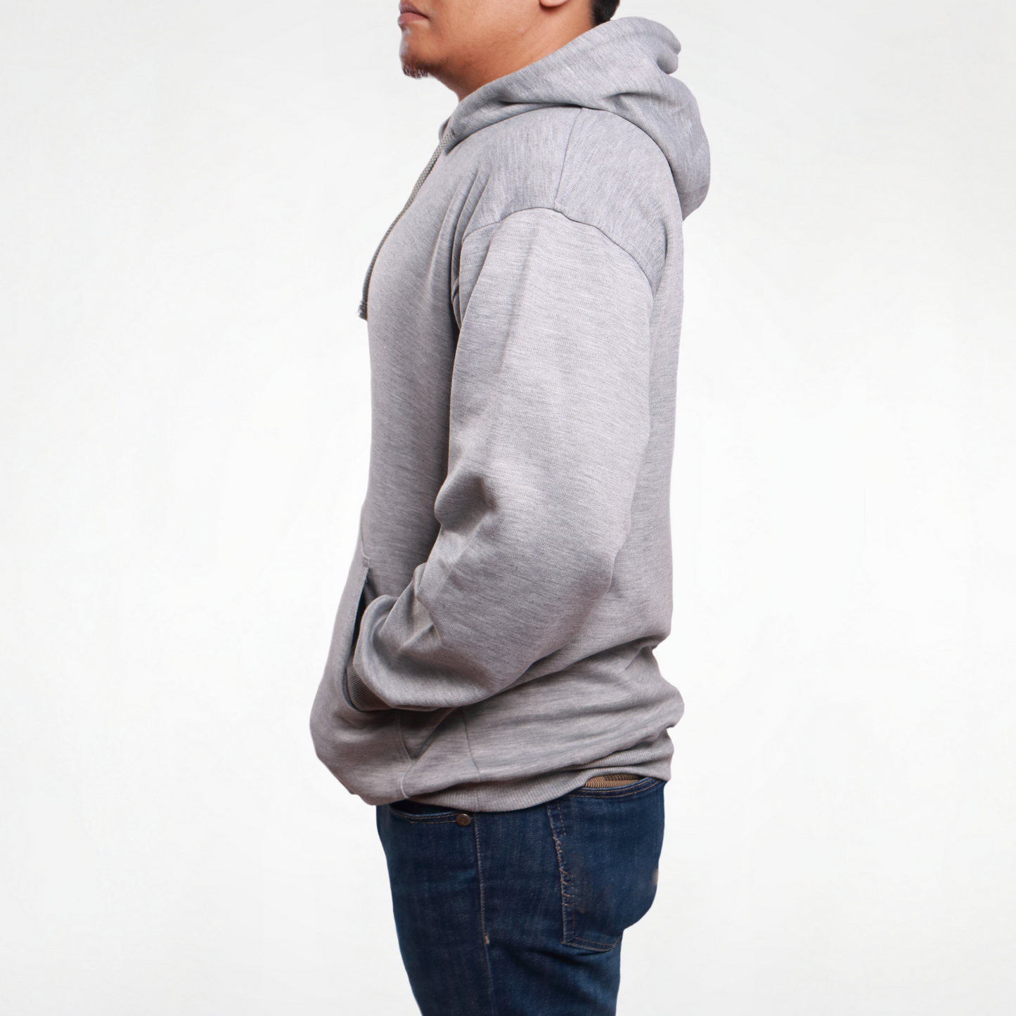 TMG Grey Melange Solid Hoodie – 100% Cotton, Regular Fit for Men