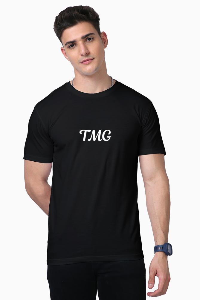 Black TMG T-Shirt with Magnolia Bold Puff Print – Supima Cotton