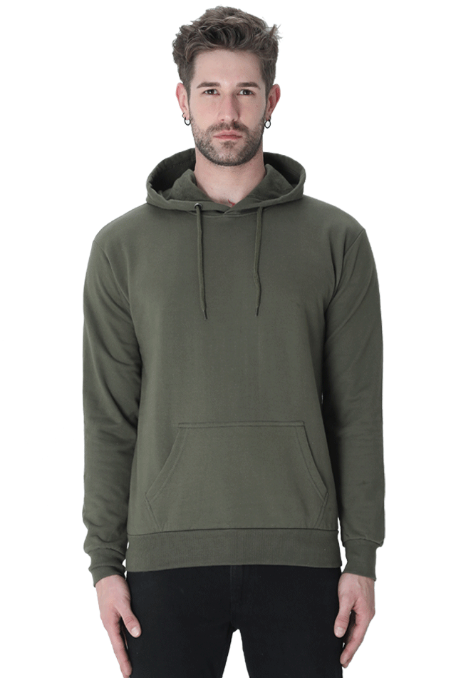 TMG Olive Green Hoodie – Premium 100% Cotton, Regular Fit