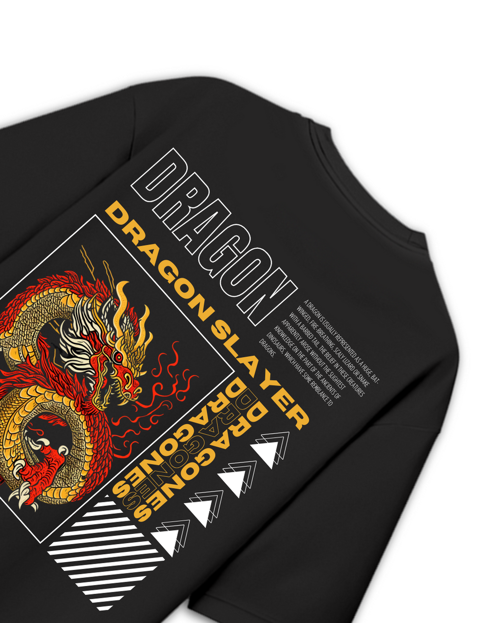 Dragon Slayer Black Oversized T-Shirt