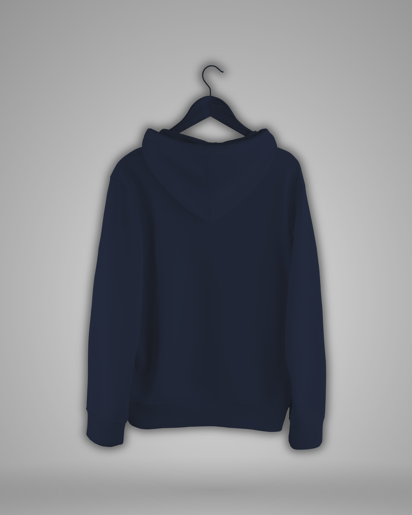 TMG Navy Blue Solid Hoodie – 100% Cotton, Regular Fit for Men