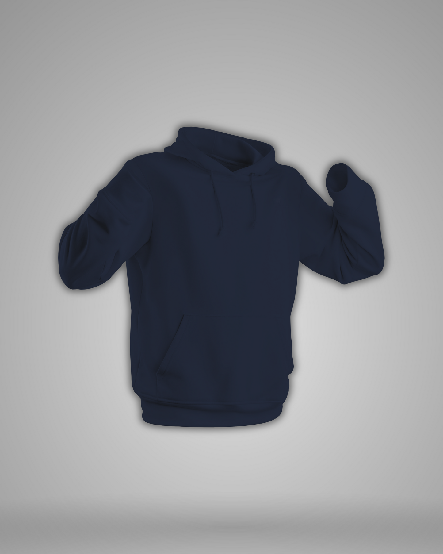 TMG Navy Blue Solid Hoodie – 100% Cotton, Regular Fit for Men