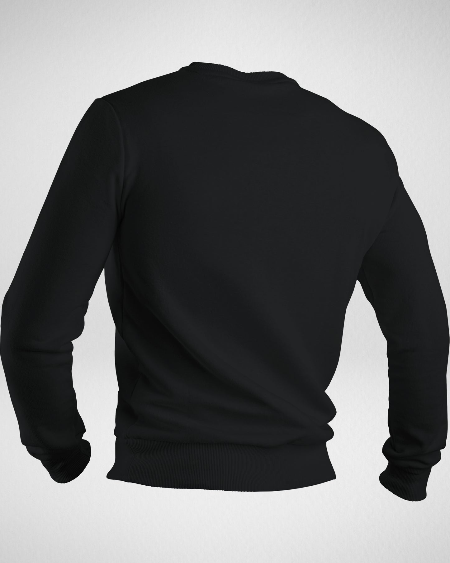 TMG Black Solid Sweatshirt – Premium 100% Cotton, Regular Fit