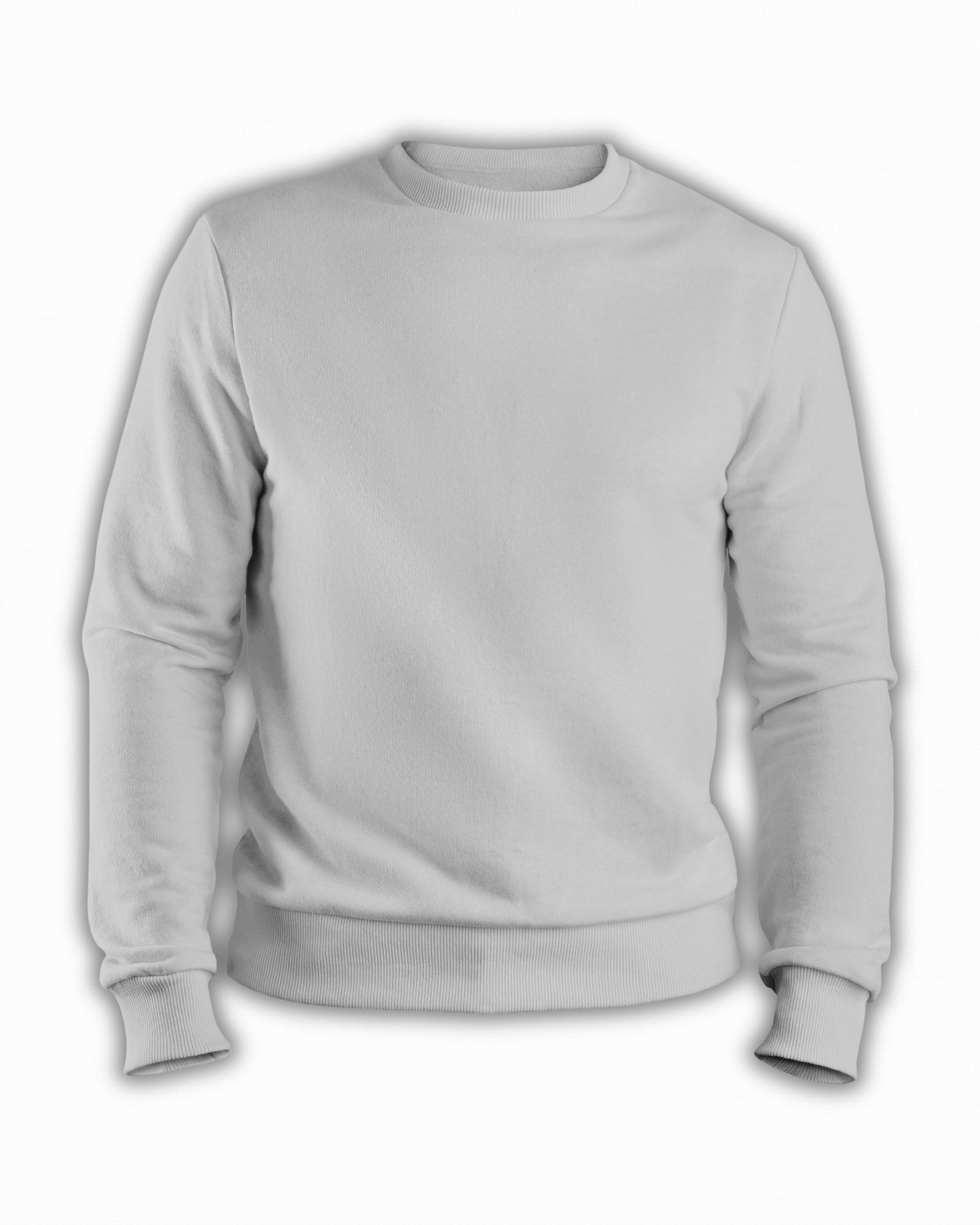 TMG Grey Melange Solid Sweatshirt – Premium 100% Cotton, Regular Fit