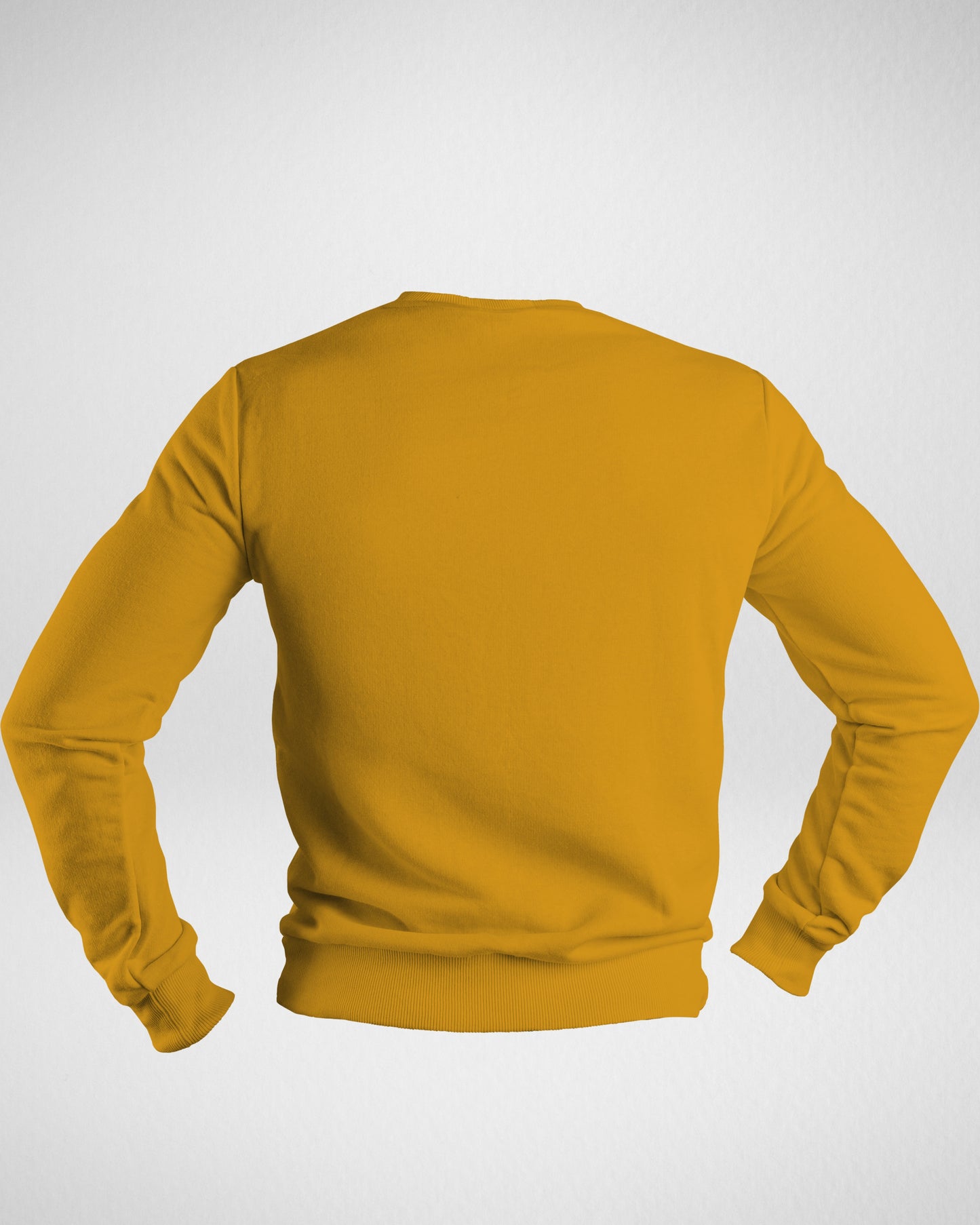 TMG Mustard Yellow Solid Sweatshirt – Premium 100% Cotton, Regular Fit