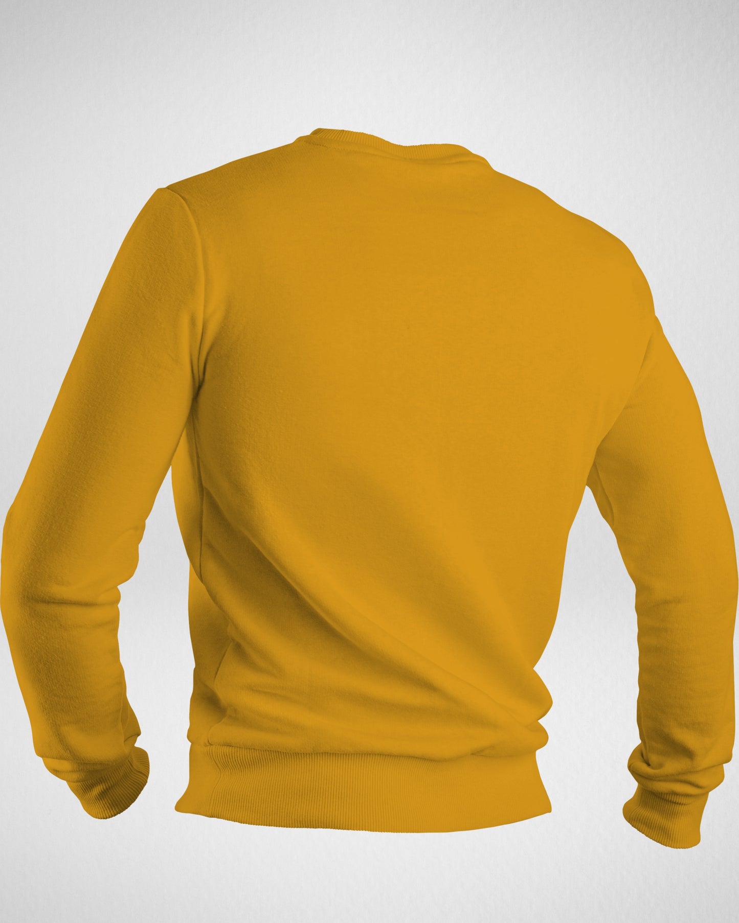 TMG Mustard Yellow Solid Sweatshirt – Premium 100% Cotton, Regular Fit