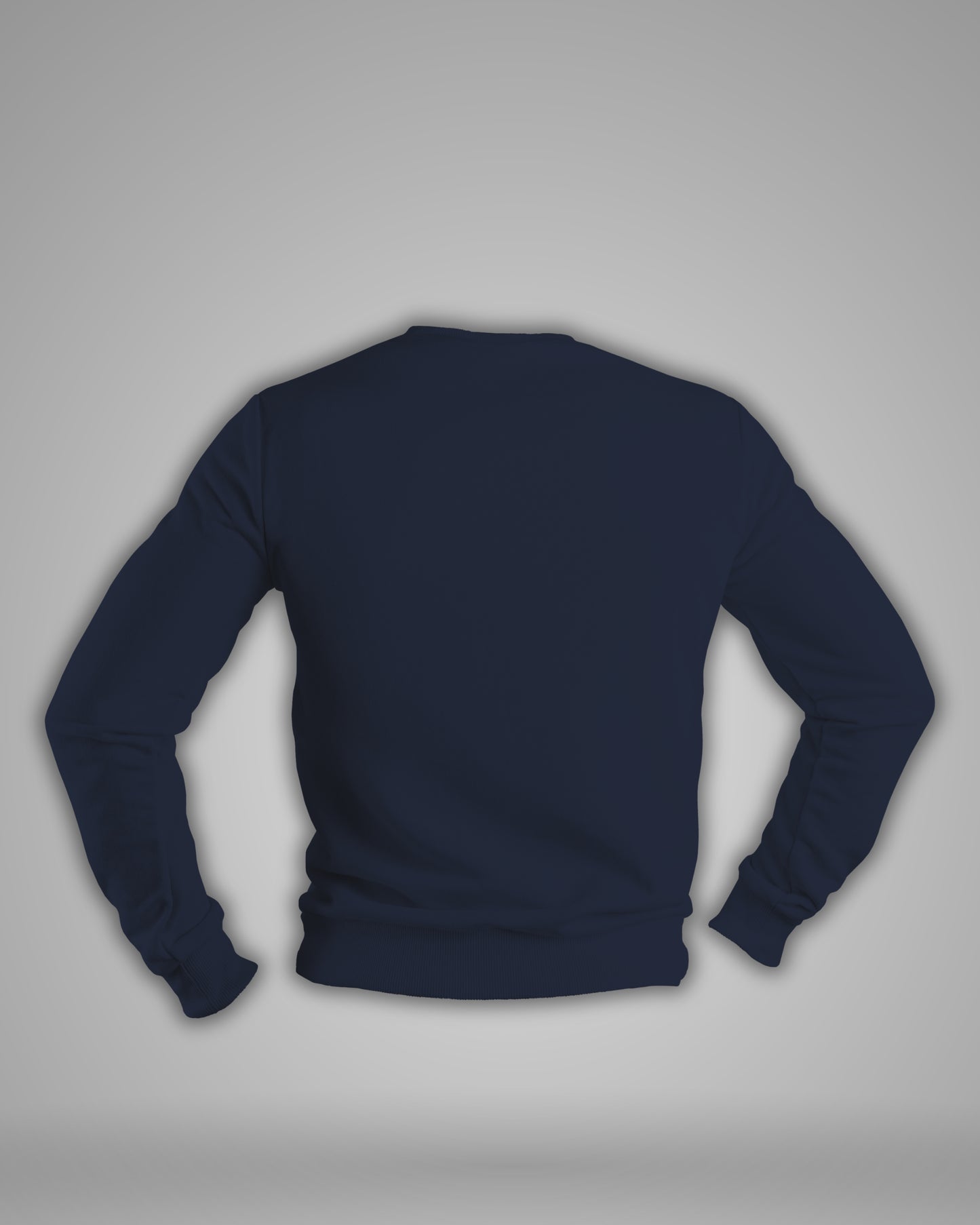 TMG Navy Blue Solid Sweatshirt – Premium 100% Cotton, Regular Fit