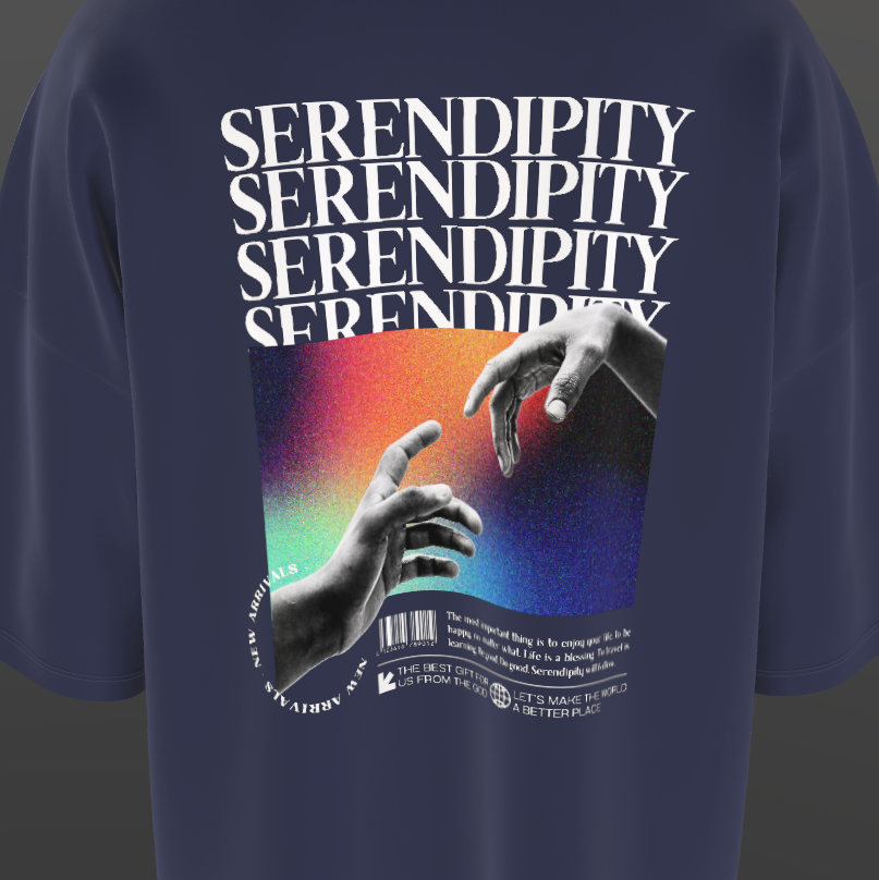 SERENDIPITY Navy Blue T-Shirt