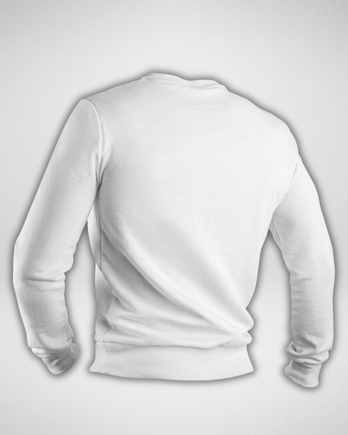 TMG White Solid Sweatshirt – Premium 100% Cotton, Regular Fit