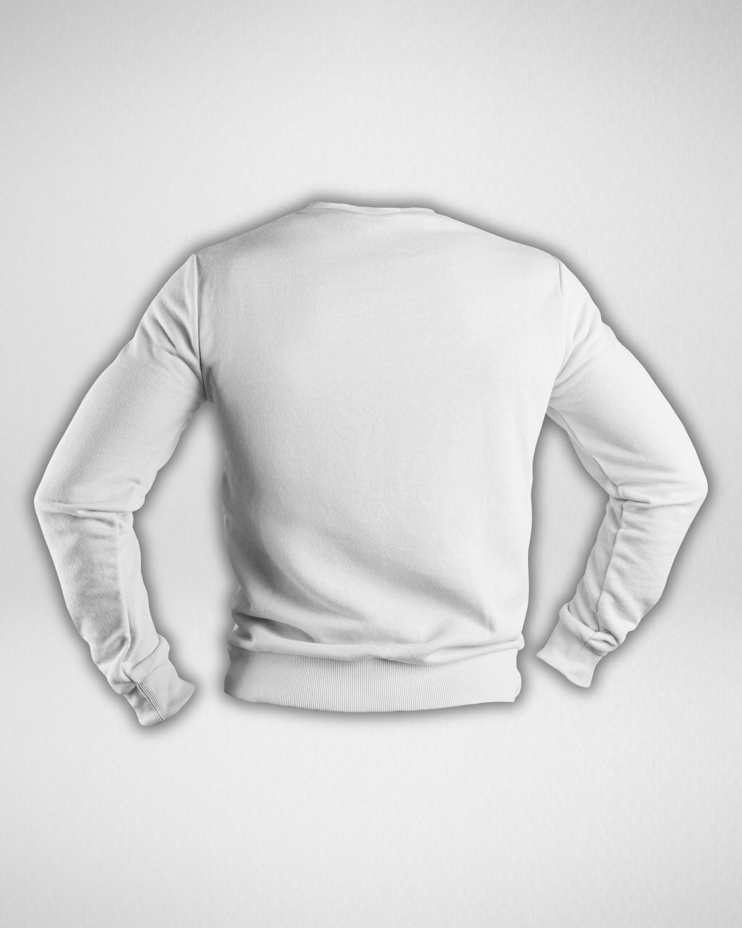 TMG White Solid Sweatshirt – Premium 100% Cotton, Regular Fit