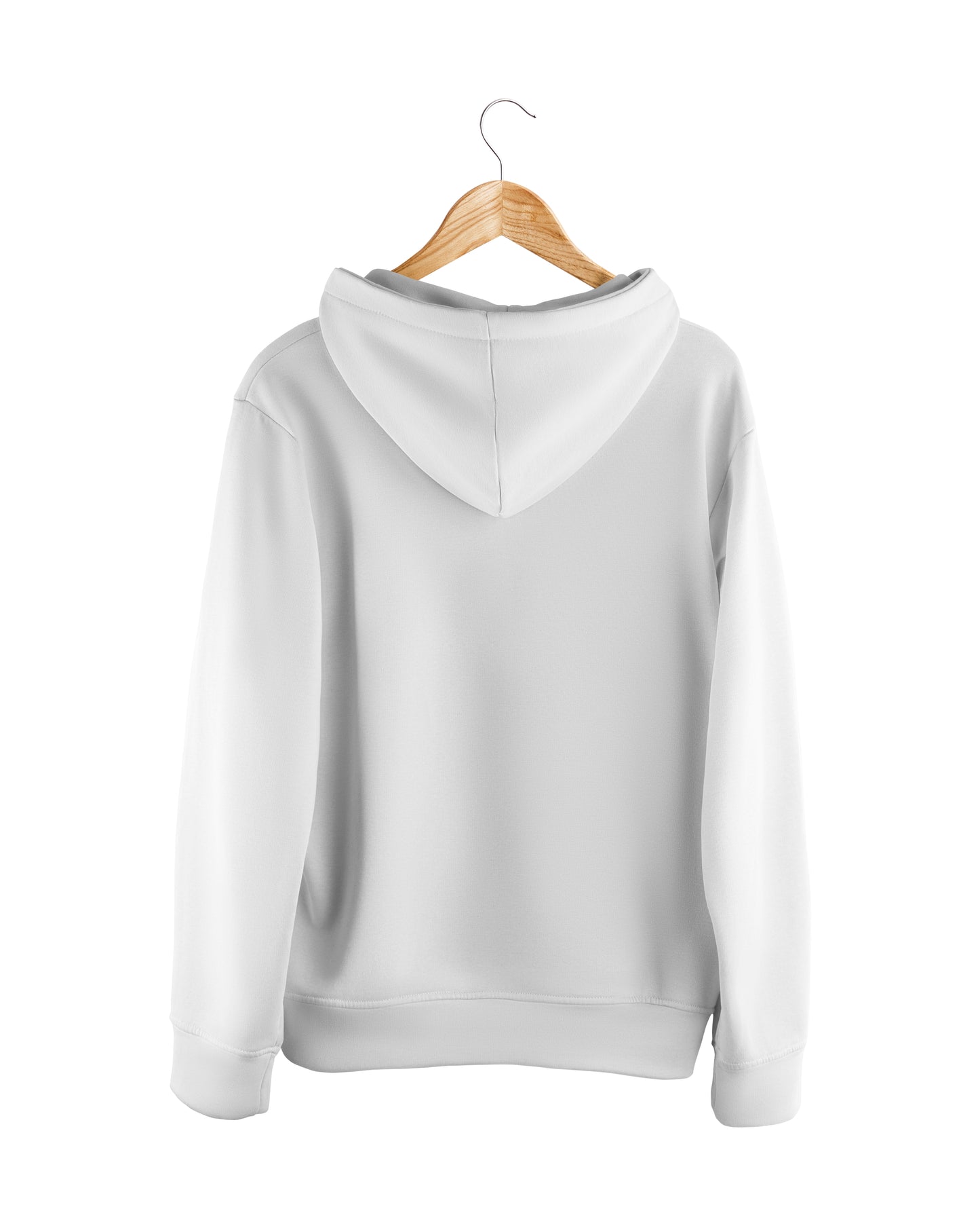 TMG White Solid Hoodie – Premium 100% Cotton, Regular Fit