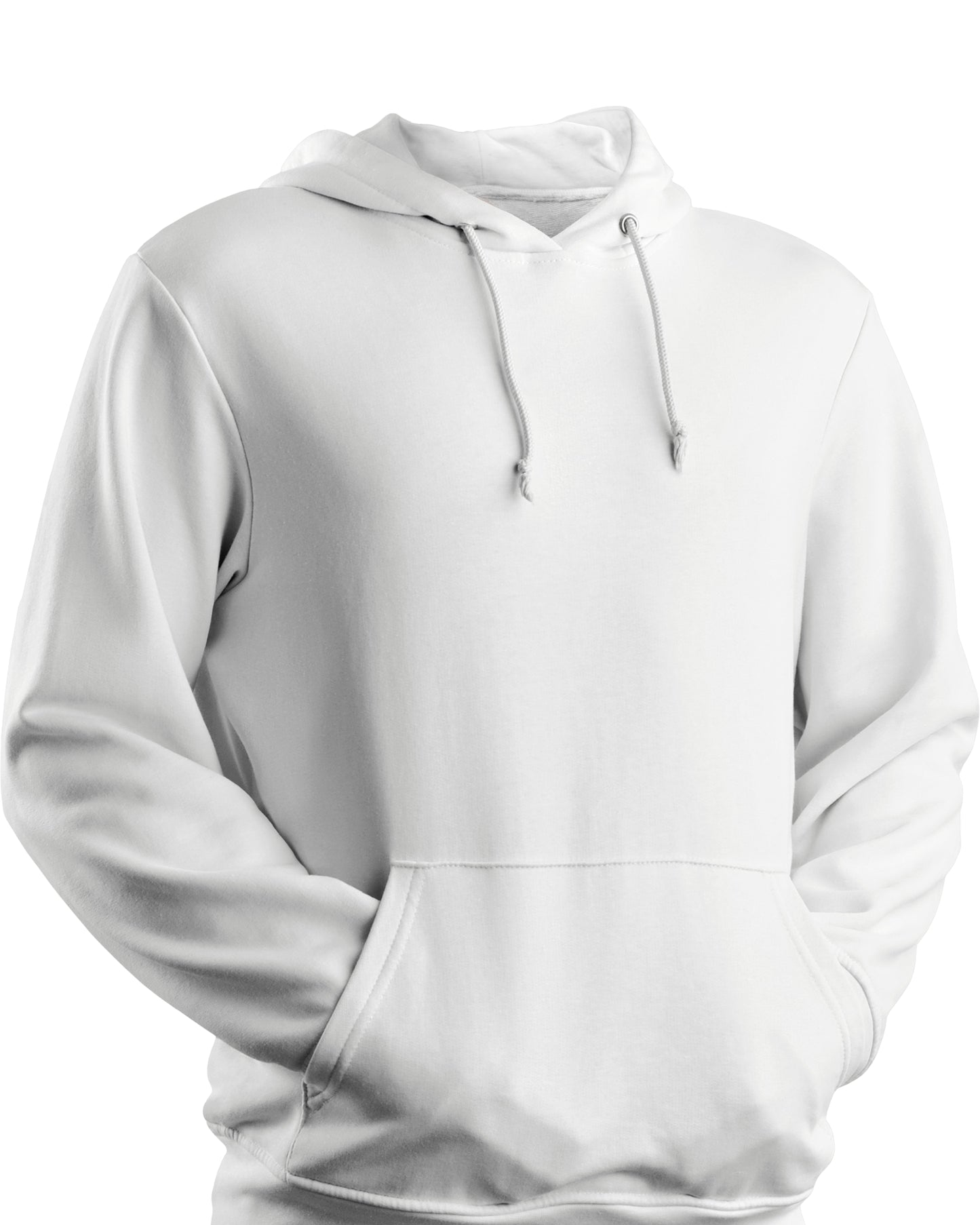 TMG White Solid Hoodie – Premium 100% Cotton, Regular Fit