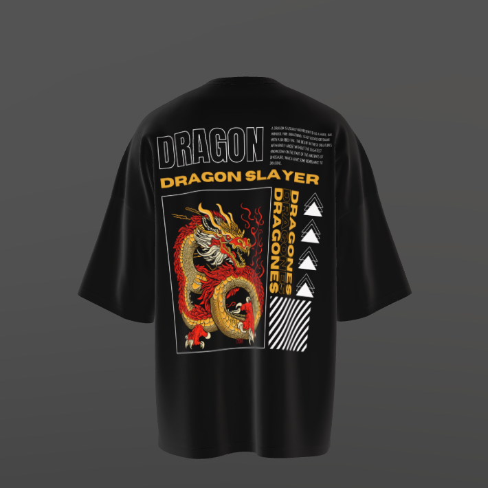 dragon-slayer-black-oversized-t-shirt