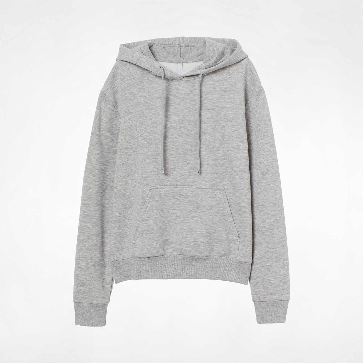 TMG Grey Melange Solid Hoodie – 100% Cotton, Regular Fit for Men