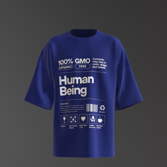 human-being-blue-oversized-t-shirt