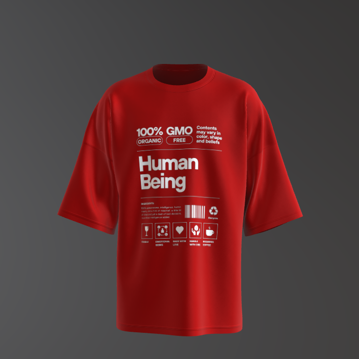 human-being-red-oversized-t-shirt