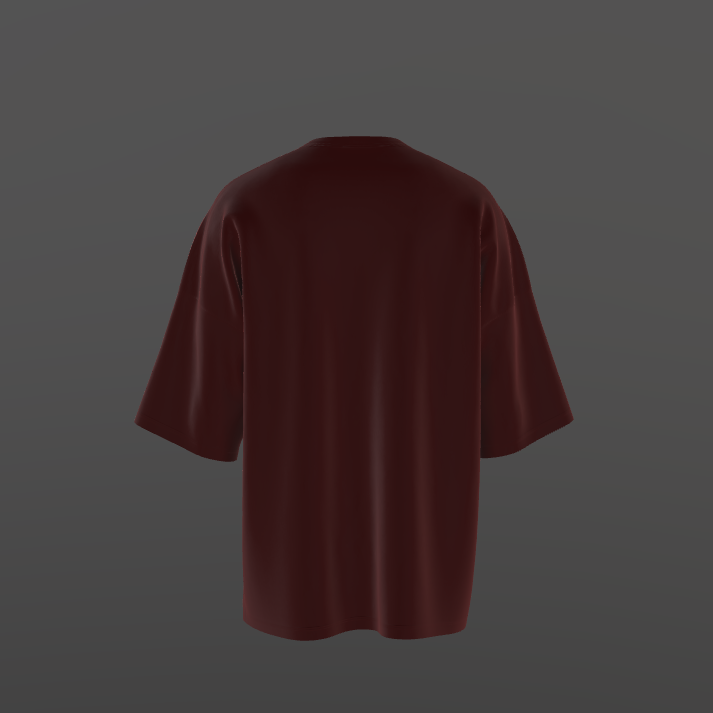 maroon Human being BACK_oversized_tshirt