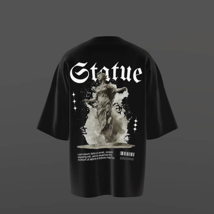 statue-black-oversized-t-shirt