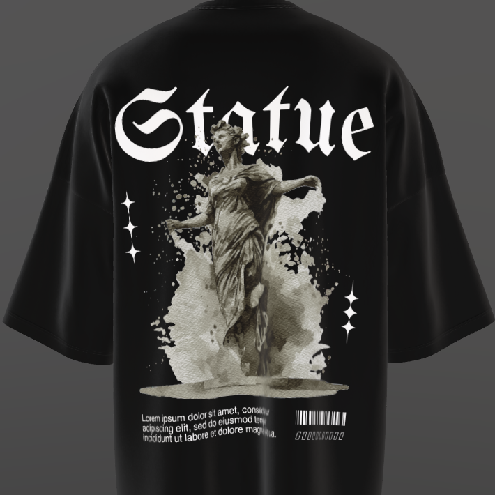 statue-black-oversized-t-shirt