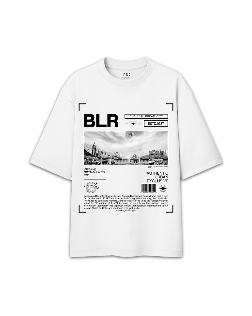 BLR The Real Dream City White Oversized T-Shirt