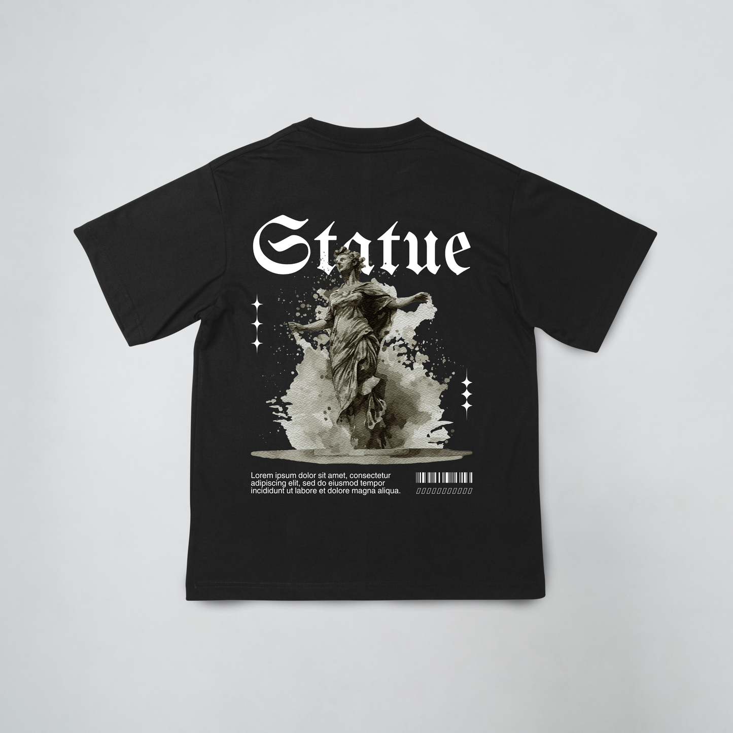 Statue Black Oversized T-Shirt